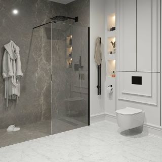 Душевая перегородка Niagara NG-683-12BLACK 120см чёрный/прозрачное